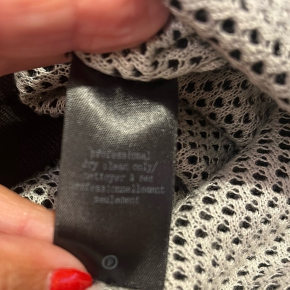 rag & bone Jeans Black/White Martina Long Sleeve  Mesh Layered Shirt Sz XS EUC - Picture 12 of 13